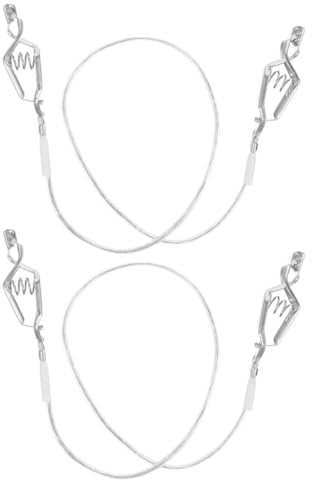 Homoyoyo Clips de Câble pour Masque D'escrime Adulte, Connecteurs de Ligne en Acier Inoxydable, 2 Pièces, Équipement Sportif D'escrime pour Fleuret et Sabre, Conductivité Stable