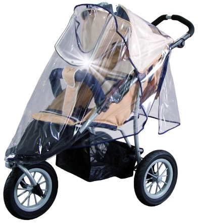 sunnybaby 17083 - Universal Regenverdeck, Regenschutz mit REFLEKTOR für Jogger, Sportwagen, Shopper, Buggy mit Dach, Kinderwagen | Kontaktfenster für optimale Luftzirkulation | PREMIUM QUALITÄT