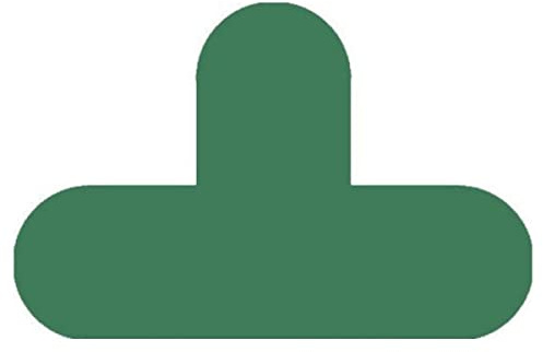 Floor Signalling Green T Sign 200mm high x 300mm wide, Colour - GREEN Pack of 10