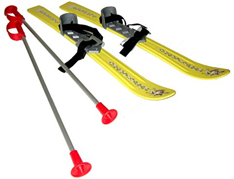 Plastkon Baby Ski 2012 - Fijaciones de esquí Alpino, Color Amarillo, Talla 90 cm