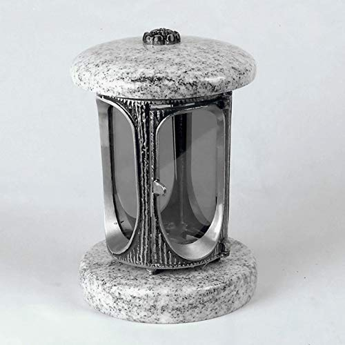 designgrab Alu Grablampe aus Aluminium in Antikoptik in Granit Viscont White