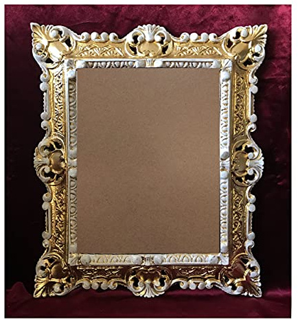 Lnxp Bildram antik barock i färg: guld/vit dubbel färg 44 x 38 cm rektangulärt REPRO bilder för 29 x 22 cm eller 22 x 29 cm barockram bilder