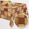 Melody Wachstuch Tischdecke abwaschbar 100 x 140 cm eckig Rattan braun Holz #1436-01