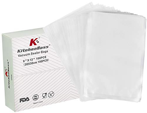 KitchenBoss Sac Sous Vide alimentaire: Sachet Sous Vide Alimentaire 100 Sacs 20 x 30cm,Poche Sous Vide