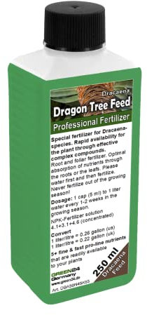 GREEN24 Engrais pour dragonnier Dracaena HIGH-TECH NPK gamme complète d'engrais professionnelle. Fertilisez les dragonniers ! 250ml