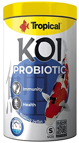 KOI PROBIOTIC SIZE S 1000ml / 320g - mangime per piccoli pesci da laghetto, mangime giornaliero per carpe koi per un ampio intervallo di temperatura dell'acqua da 8 a 30°C