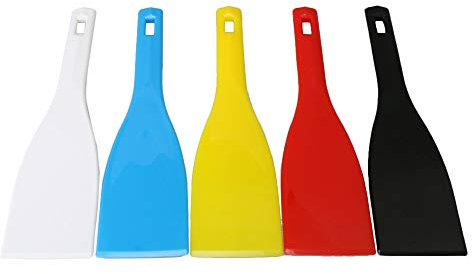 BQLZR Spatole per inchiostro multicolore Pala per inchiostro in plastica per serigrafia strumento fai da te