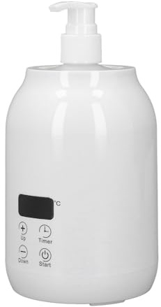 Massage Oil Warmer Bottle, Professional Electric Lotion Digital Heater with Oil Bottle, Touch Control Automatic Oil Warmer Heated Oil Lotion Cream for SPA, Salon, Barber Shops