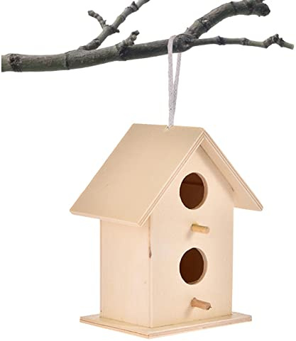 Yulokdwi Maisons d'oiseaux | Nichoir Bleu cèdre - Cabane à Oiseaux Bricolage pour dégagement extérieur, journée Portes Ouvertes, nichoir