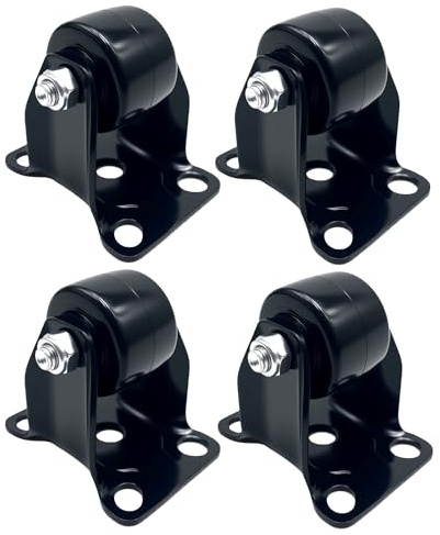GSK-Fixed Caster Wheel Set of 4 Smooth Rolling Dustproof Wear-Resistant Castor