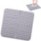 Tapis de Douche, 48 x 48 cm Tapis Anti Dérapant avec Ventouses, Tapis de Douche Carré, Tapis de Douche en PVC, Tapis Antidérapant avec Trous de Drainage, Convient aux Hommes, aux Femmes(Gris)