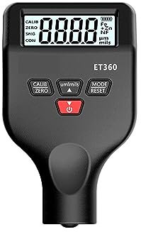 Misuratore di spessore, Il tester 0-1500um della vernice'automobile della retroilluminazione dello spessimetro magnetico ET360 funziona a bassa temperatura(Noir)