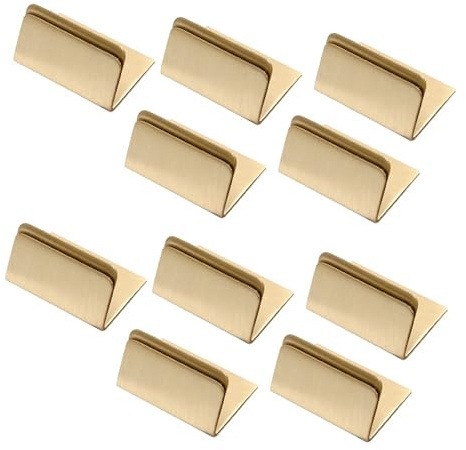 Persistence Porte-Cartes de Table en Laiton 10 Pièces de Grande Taille, Porte-Cartes de Table Vintage, Petits Supports de Cartes de Table Antiques, Étiquettes de Prix pour Mémo