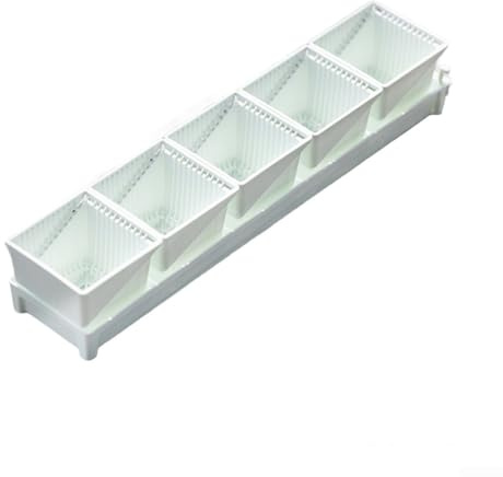 Oniissy Set di vasi da fiori in plastica traspirante, per piantare ortaggi domestici, soglia salvaspazio con fori di drenaggio, compatibile con erbe e cipolle piccolo (7,35 cm)