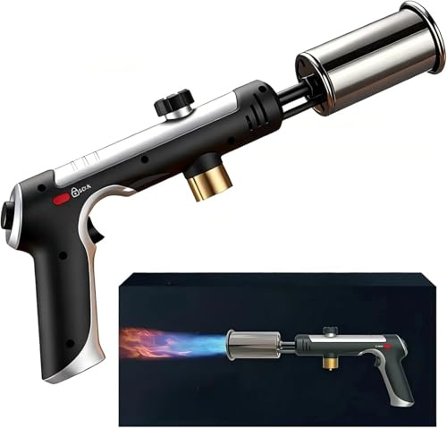Potente pistola lanciafiamme, torcia regolabile, torcia a gas propano per barbecue, accensione a carbone, bruciatore per erbacce, design con serratura sicura, cucina all'aperto, campeggio e giardino