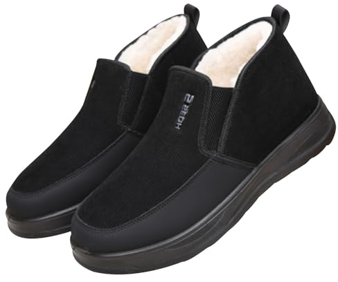 Generiska snöskor för män vattentät: Stövletter Slip On vinterskor vintage snöstövlar lätta vinterstövlar halkfria fritidsskor klassiska bekväma kostymskor för män