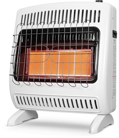 BILT HARD Ventless Infrared Radiant Space Propane Heater with Thermostat Control, 30000 BTU Propane Wall Heater with Wall Mount and Base Feet for Indoor Use, Piezo Ignition, Heats Up to 1300 Sq. Ft.