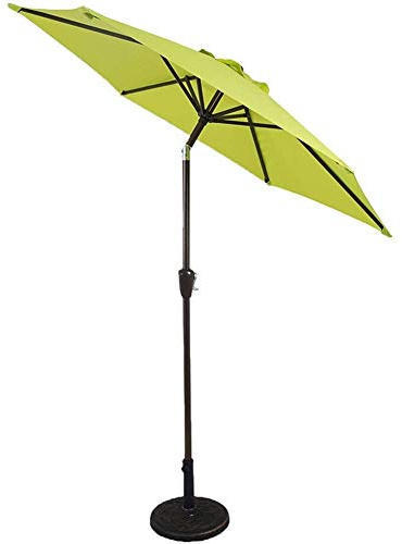 7ft Outdoor Patio Market Umbrella - Adjustable Tilt Garden Table Parasol, Fabric, UV Protection, Ideal for Backyard, Deck, Poolside, and Beach Use