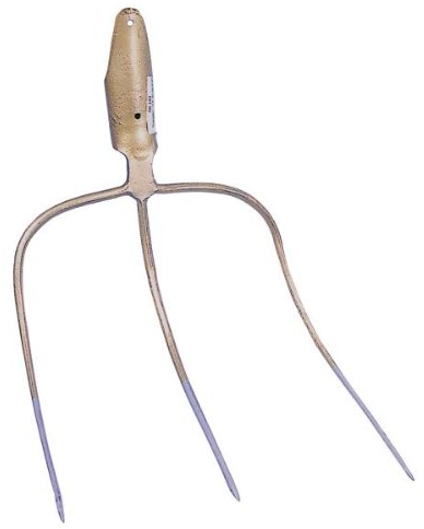 Kerbl Streugabel ohne Stiel mit 3 Zinken, 30 x 30 cm