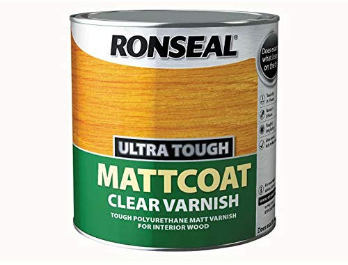 Ronseal UTVM25L Ultra Tough Internal Clear Mattcoat Varnish 2.5 Litre