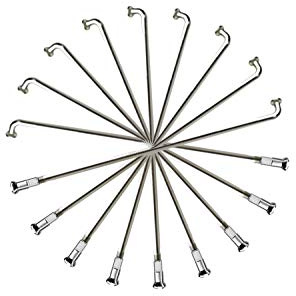 37 Stück Speichen 238mm Spokes Silber NIROSTA 2mm inkl. Messing Speichennippel