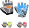 CubePlug Halbfinger-Handschuhe für Kinder, Jungen, Mädchen, zum Radfahren, Klettern, Gel-gepolstert, BMX, fingerlos, SPI, Größe M, Blau 2