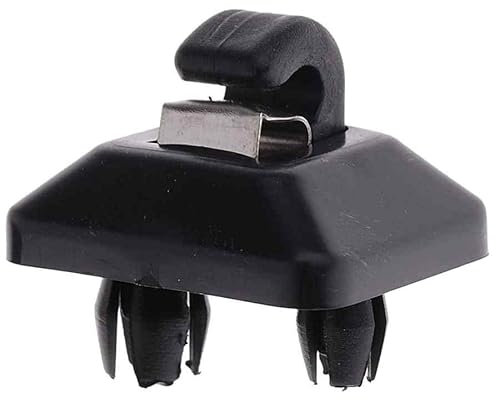 AUTOZOCO Soporte de gancho con clip para visera interior coche compatible con Aud - gancho parasol - gancho para visera - Compatible con Aud - Negro