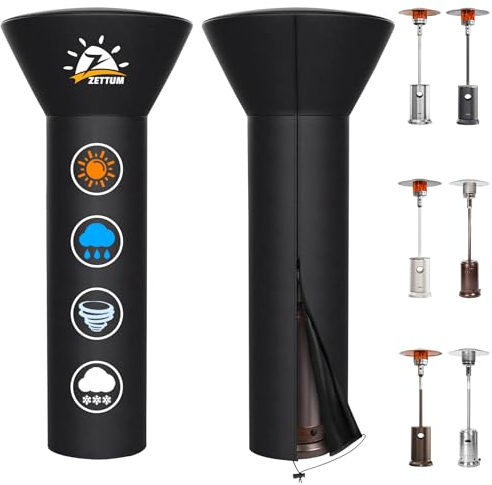Zettum Copertura per Riscaldatore da Patio 226 cm, 600D Impermeabile e Resistent Copertura Riscaldatore Patio, Telo Protettivo a propano per East Oak, Hampton Bay, Amazon Basics e Fire Sense