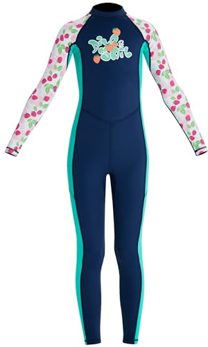 Maeau - Boys Swimming Costume Kids Wetsuit Girls One Piece Swimsuit Sun Protection Diving Suit Back Zip Rash Guard Swimwear UPF 50 Surfing Water Sport Blue