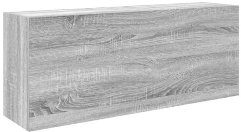 vidaXL Bad-Wandschrank Grau Sonoma 100x25x40 cm Holzwerkstoff, Bad-Hängeschrank, Hängeschrank Badezimmer, Wand-Badschrank, Hängeschrank Bad
