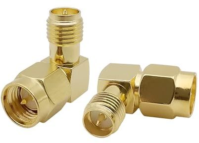 2st RF koaxial högervinkel SMA-adapter hane till RP-SMA hona (stift) 90 graders kontakt for FPV-antenn Wi-Fi-radio