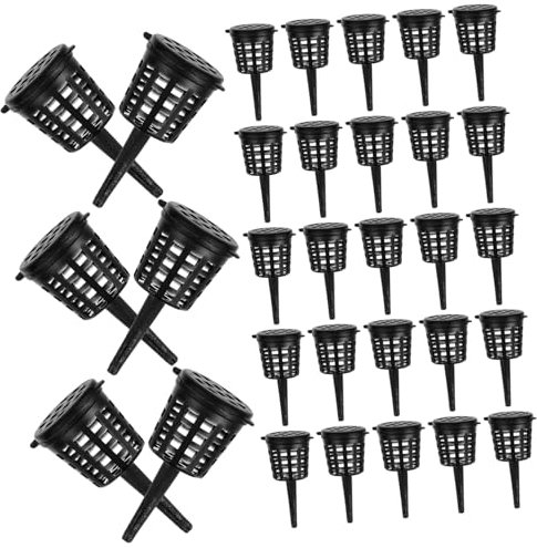 TOYANDONA 3 Ensembles Panier D'engrais Paniers Grillagés À Engrais Récipient Croissance Paniers D'engrais Bonsaï Support De Nourriture Pour Plantes Engrais De Jardin Noir 50 Pièces * 3