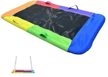 60-Inch Rectangular Platform Tree Swing Replacement Fabric - Skyline Platform Swing Replacement Cover 700lbs Capacity - with Handles