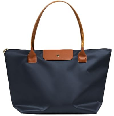 Aulenge Bolso Tote Mujer Elegante Bolso de Trabajo con Forro Suave y Cierre Magnético Bolso de Mano Minimalista para Oficina Eventos Gran Capacidad y Asas Reforzadas Azul