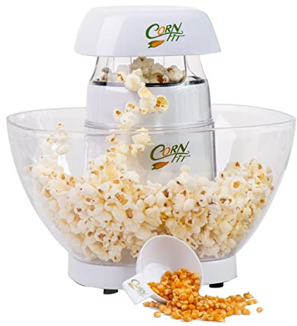 Cornfit PM 1160 Popcorn-Maker vit, glas