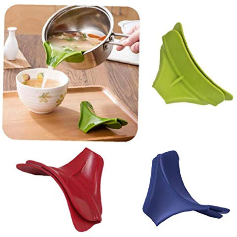 Inicio Cocina Anti-derrame Deslizante De Silicona En Verter La Sopa Boquilla del Embudo para Ollas Cacerolas Cuencos Tarros Gadget Herramienta De Color Azar