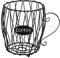 SOUJOY Coffee Pod Holder, Large Capacity Espresso Coffee Creamer Organizer Basket for Counter Coffee Bar, Coffee Pod Capsule Storage for Coffee Pod Holder, Black