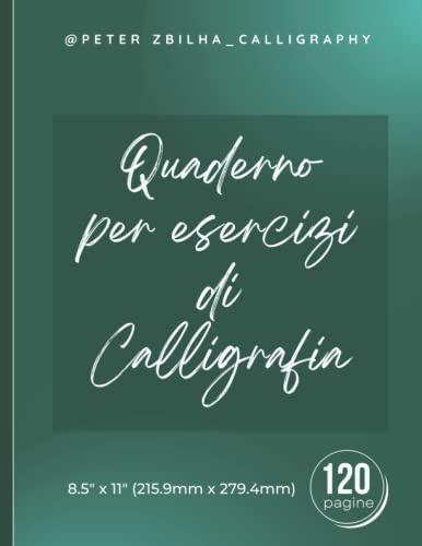 Quaderno di esercizio per calligrafia: Formato A4, 120 pagine bianche a righe. Ideale per esercitarsi nella Calligrafia , Scrittura a Mano, Scrittura Creativa
