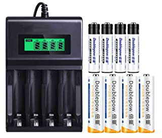 5 Batería Recargable 7 Juego de Cargador AAAA 5 7 Batería de Litio Seca de Repuesto pequeña de 1,5 V (Size : A)
