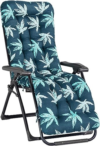 ZORZA Matelas Chaise Longue Bain de Soleil, Coussin Transat Jardin Extérieur et Intérieur, Pour Fauteuil Relax Lounge, Vert