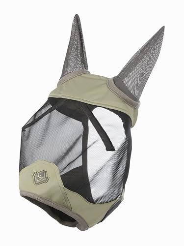LeMieux Visor-Tek Half Fly Mask - Breathable Mesh - Fern - Small