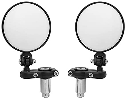 manillar espejo Espejos Redondos Universales Para Motocicleta 7/8 y 22mm Espejos Plegables Para Manillar Espejos Retrovisores Laterales Extremo Barra Aluminio Negro Motocicleta Espejo Retrovisor