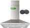 SNDOAS Cooker Hood, Class A++ Extractor Fan Kitchen with Carbon Filters, 350m³/h with Recirculating & Ducting Modes, LED Lights, 3 Speed, Stainless Steel Wall Mounted Extractor Hood 60 cm