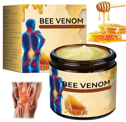 GNHG Crème Au Venin d'Abeille 60g,Bee Venom,Soulagement Immédiat De La Douleur & Cicatrisation Osseuse,Thérapie Avancée Des Articulations Et Des Os,Pommade Au Venin d'Abeille Ultra Puissante