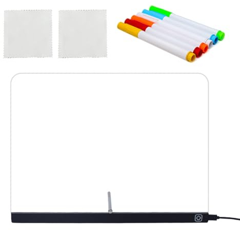 Tavola Da Disegno – Foglio Di Pannello Di Scrivere Acrilico LED Strumento Di Blocco Note Luminoso, Display Di Pratica Di Illustrazione Creativa, Concetto Di Supporto Di Apprendimento Per Il