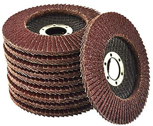 AUTDER 115mm 60 Grit Aluminium Oxide Abrasive Sanding Flap Wheel for Angle Grinder (Pack of 10) by EETOOLS