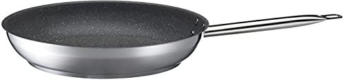 Mäser 931988 Professional, Beschichtete Bratpfanne 32 cm in Gastronomie-Qualiät, robuste Pfanne mit hochwertiger Granitec Antihaft Versiegelung, geeignet für Induktion, Edelstahl