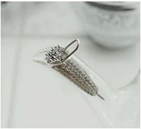 Juego de 2 coladores de té de acero inoxidable, reutilizables, hojas sueltas, insertan en la boquilla de la tetera