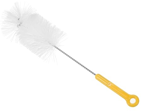 PATIKIL 14 Water Bottle Brush, Stainless Steel Water Bottle Scrubbing Brush Long Handle Cleaning Scrub Brush for Kitchen Pots, Yellow