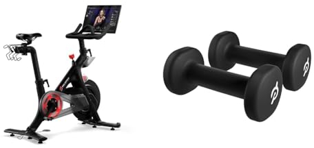 Peloton Bike | Indoor-Heimtrainer mit hochauflösendem 22-Zoll-HD-Touchscreen & Bike Hanteln| Ein Paar schweißabweisende Hanteln mit rutschfestem Griff, für die Rückseite von Peloton Bike und Bike+
